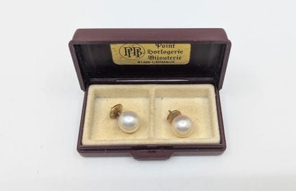 Par de pendientes de oro amarillo de 750° adornado