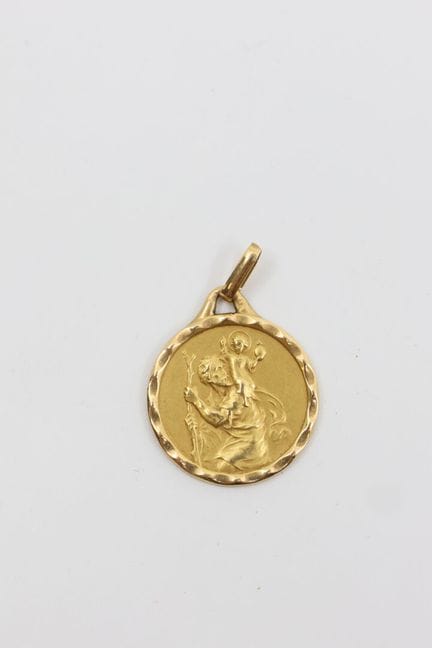 Medalla de San Cristóbal de oro amarillo (750/00) 