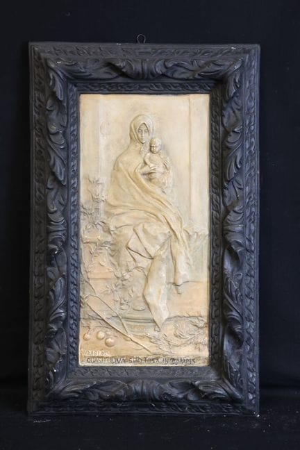 R. RABINO „Madonna mit Kind“ Terrakotta mit Patina