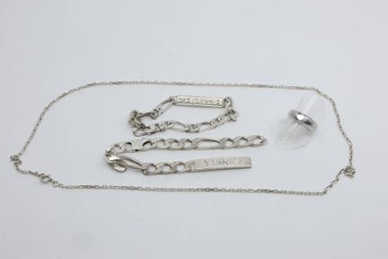Lote de joyas de plata (mín. 800/00) compuesto por
