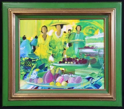 热拉尔·勒·纳尔博（1946-2019）《蜜饯水果》 布面油画，右下角签名，背面标有标题。38 x 
