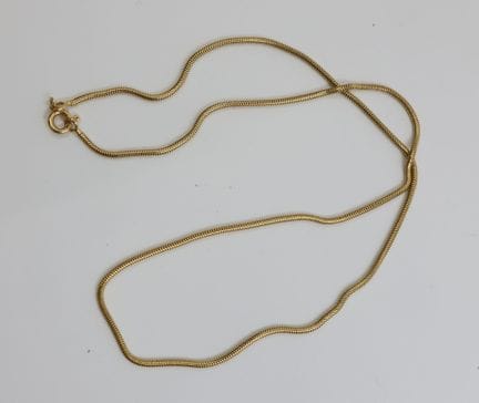 Cadena de oro amarillo (750/00) con eslabones tubu