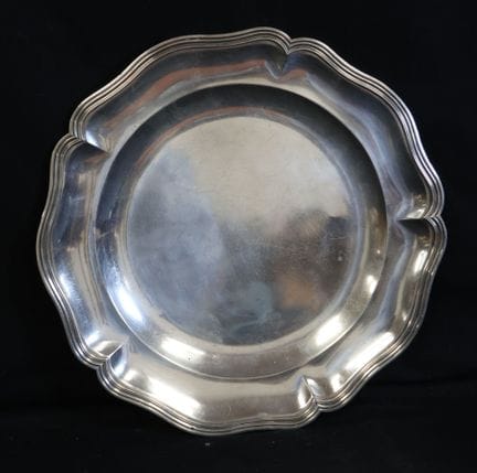 Plato de plata (sello de Minerva 925/00) con tres 