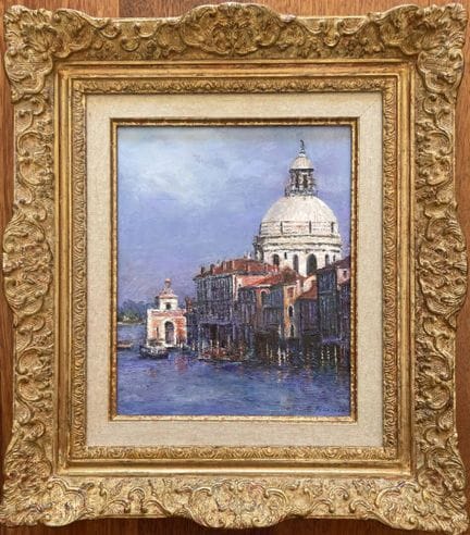 Elisabeth FOURCADE (XXth) "Venice" Oil on canvas, 