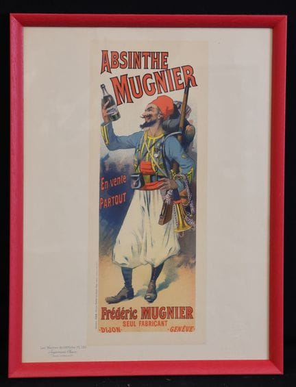 Cartel de ABSINTHE MUGNIER «A la venta en todas pa