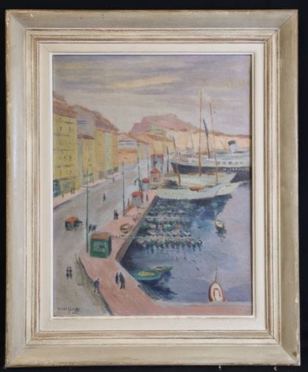 Henri GOURC (1889–1973) “Port of Marseille” Oil on