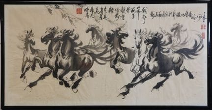 Stampa giapponese “Cavalli” nello stile di XU BEIH