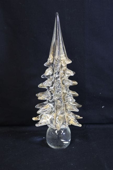 Albero di Natale in vetro di Murano traslucido con
