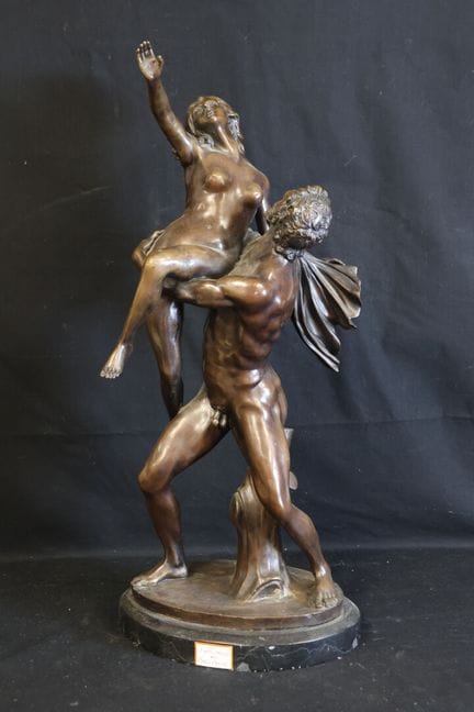 Il ratto di Proserpina. Scultura in bronzo patinat
