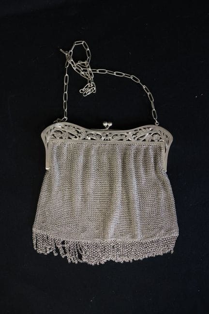 Bolsa de limosnas de plata de ley 800/°°: 18 x 17,