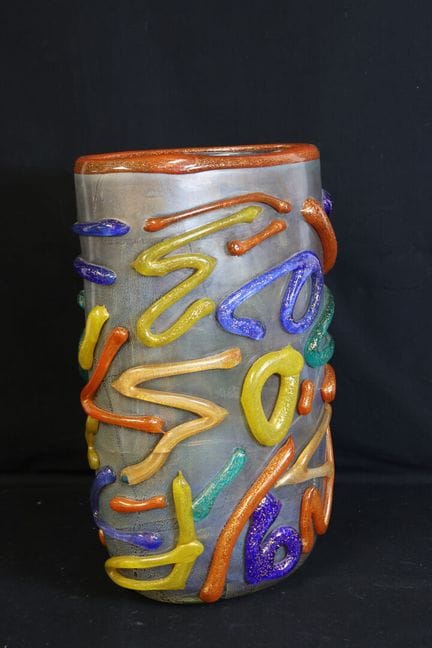 Enrico CAMMOZZO (1965) Vaso in vetro di Murano con