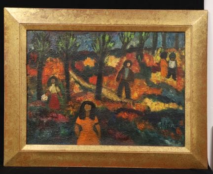 Martine VEGA (1915–1974) A Summer Evening Oil on c