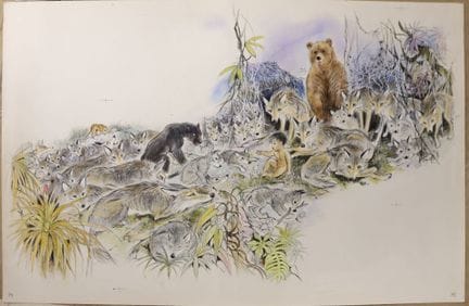 Romain SIMON (1916-2007) " rassemblement autour de
