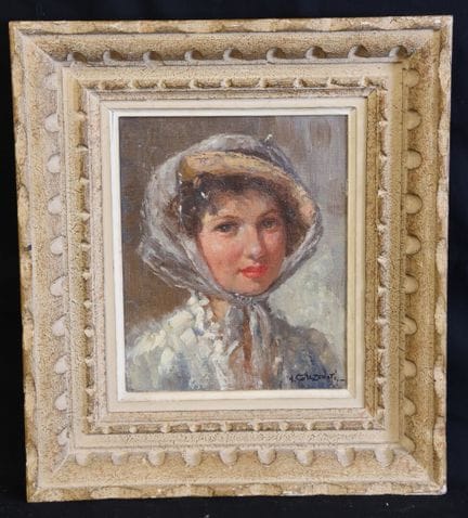 André GALZENATI (1890–1970) “Roseline” Oil on canv
