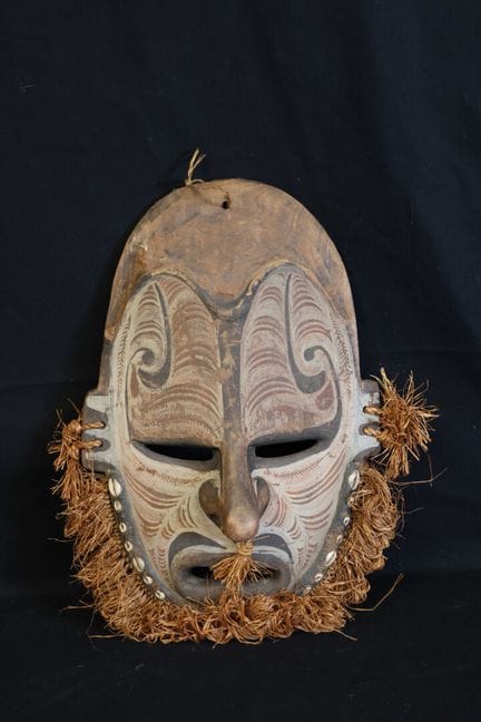 Maschera antropomorfa policroma, Papua Nuova Guine