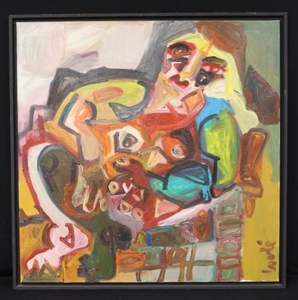 Thierry LOULE (1967) Seated Woman Acrylic on canva