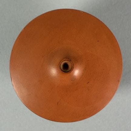 Glazed terracotta opium pipe.  China, early 20th c