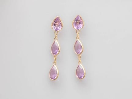 Ein Paar Ohrringe aus 750°/°° (18 K) Gelbgold, ver