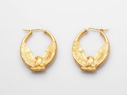 Ein Paar ovale Creolen aus 750°/°° (18 K) Gelbgold