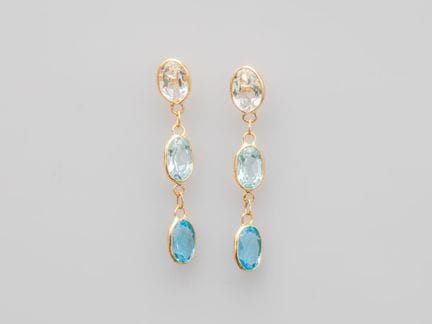 Paire de boucles d'oreilles en or jaune 750°/°°(18
