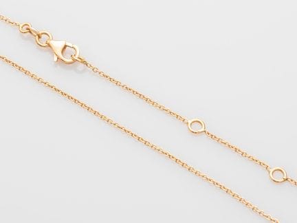 Delicate 750°/°° (18K) yellow gold chain with a fo