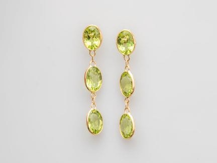 Ein Paar Ohrringe aus 750°/°° (18 K) Gelbgold, ver