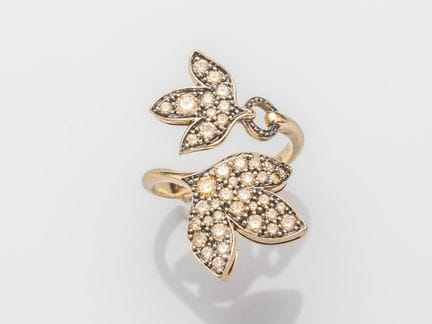 STERN, collection Hera, bague croisée feuillagée o