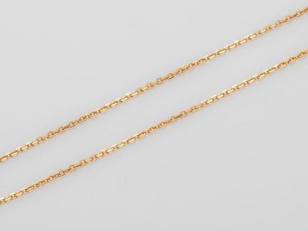750°/°° (18K) yellow gold chain, forçat link style