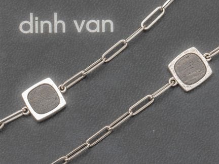 DINH VAN, 925 silver "Impression" long necklace wi