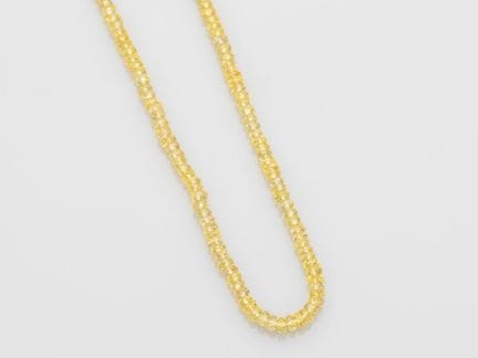 Collier de saphirs jaunes facettés pour 20 ct envi