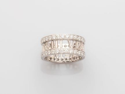 TIFFANY &amp; Co, ATLAS ring in 750°/°° (18K) whit