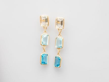 Ein Paar Ohrringe aus 750°/°° (18 K) Gelbgold, bes