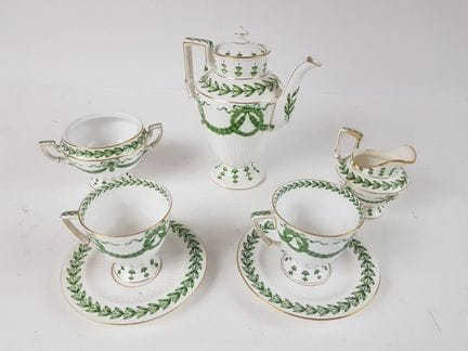 SARREGUEMINES - Servizio da tè in maiolica fine co