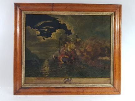 Ritratto di una nave inglese - Stampa policroma so