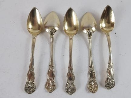 Five vermeil teaspoons - Napoleon III period - Min