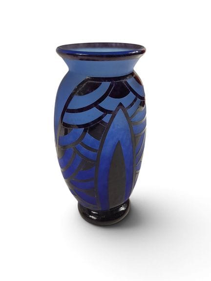 LE VERRE FRANCAIS - Multilayered glass vase with s