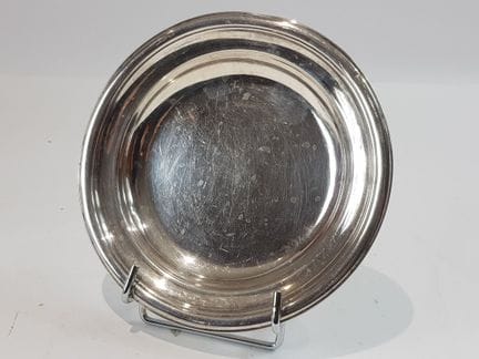 Silver bottle coaster - Minerva hallmark  - Diamet