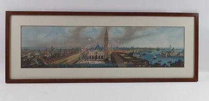 Scuola veneziana del XIX secolo - Vista aerea di P