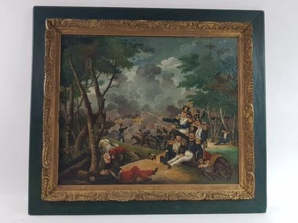 Scuola del XIX secolo - Scena di guerra (franco-ru