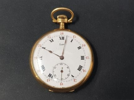 LIP - Orologio da tasca in oro giallo 750e, fondel