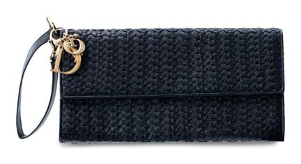 *CHRISTIAN DIOR 
Pochette in pelle intrecciata ner
