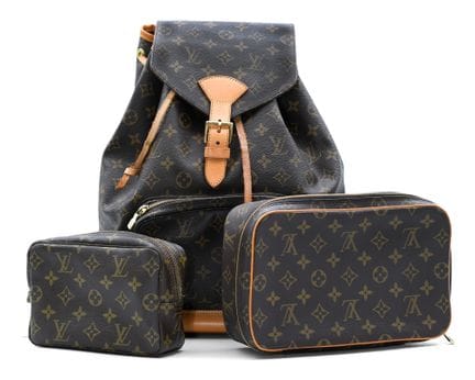 *LOUIS VUITTON 
Lotto composto da uno zaino in tel