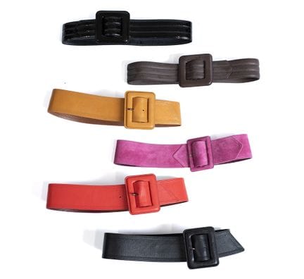 *YVES SAINT LAURENT 
Lot of six leather or suede b