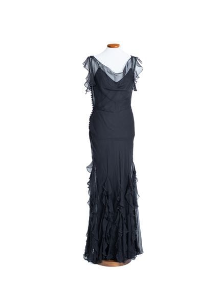 *CHRISTIAN DIOR 
Abito lungo con sottoveste in chi