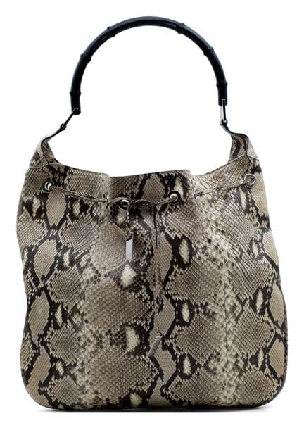 *GUCCI 
Borsa tote in pelle di rettile con manico 