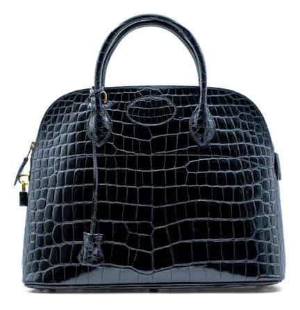 *HERMÈS 
Borsa Bolide in coccodrillo Porosus nero,