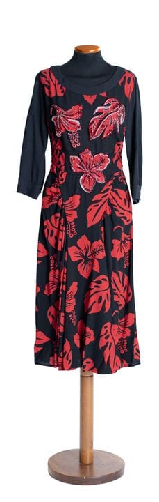 *PRADA 
Resort. Abito midi in seta e viscosa nera 