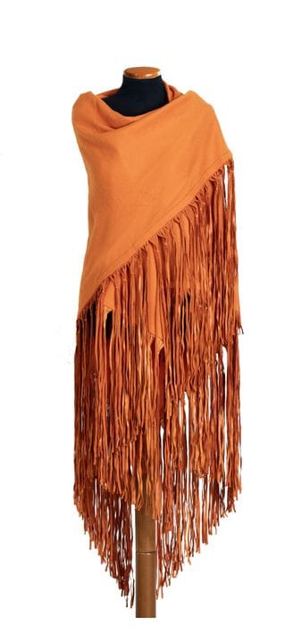 *HERMÈS 
Stola/cappa triangolare in cashmere con l
