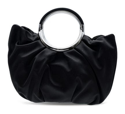 *CHRISTIAN DIOR 
Borsa da sera in raso nero con ta