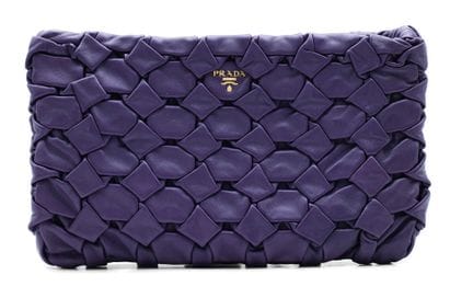 *PRADA 
Borsa a busta in pelle nappa goffrata colo
